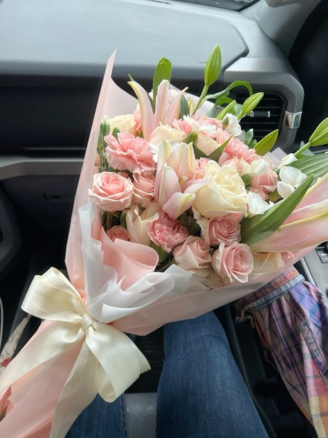 Pink Rose Lily Bouquet
